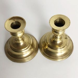 Solid Brass Candlesticks.